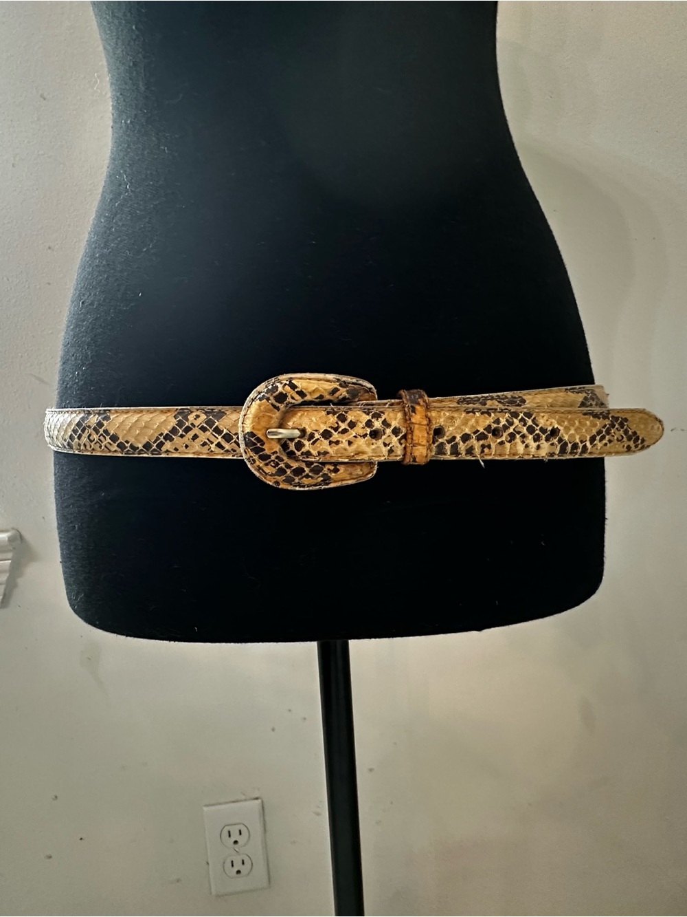 Genuine snake python skin belt